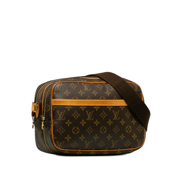 ルイ ヴィトン モノグラム  リポーターPM 斜め掛け ショルダーバッグ  M45254 ブラウン PVC レザー レディース LOUIS VUITTON 【中古】
