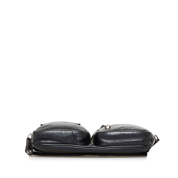 グッチ ウエストバッグ ボディバッグ 201846 ブラック レザー レディース GUCCI 【中古】