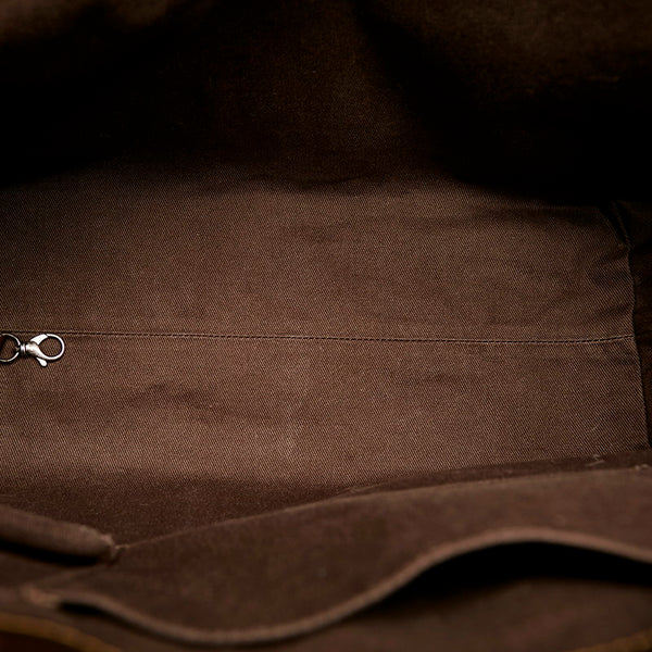 シャネル ココマーク チェーン ショルダーバッグ トートバッグ ブラウン ブロンズ シルバー金具 レザー レディース CHANEL 【中古】