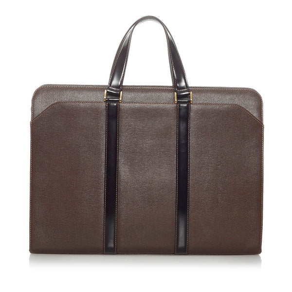 バーバリー ブラウン レザー ビジネスバッグ メンズ BURBERRY 【中古】