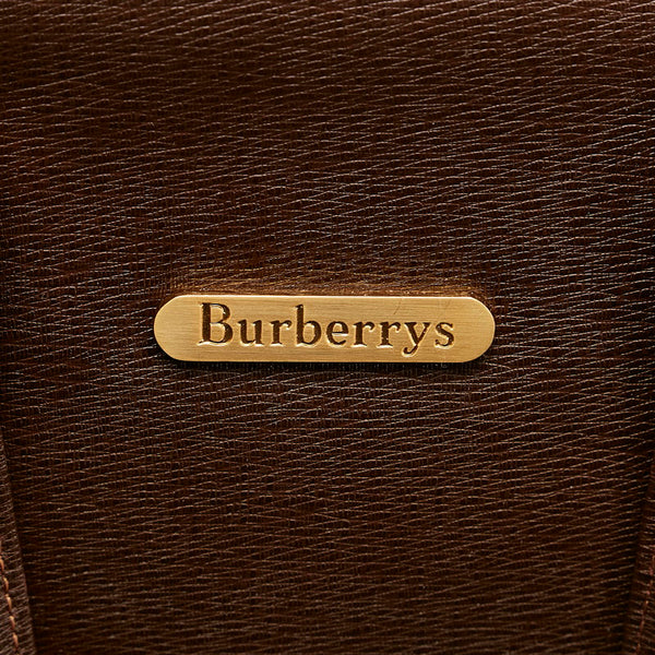 バーバリー ブラウン レザー ビジネスバッグ メンズ BURBERRY 【中古】