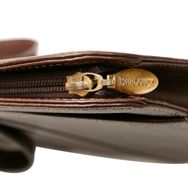 バーバリー ブラウン レザー ビジネスバッグ メンズ BURBERRY 【中古】