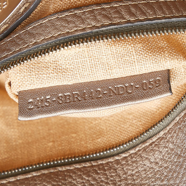 フェンディ セレリア ハンドバッグ 8BR442 メタリックベージュ ゴールド レザー レディース FENDI 【中古】