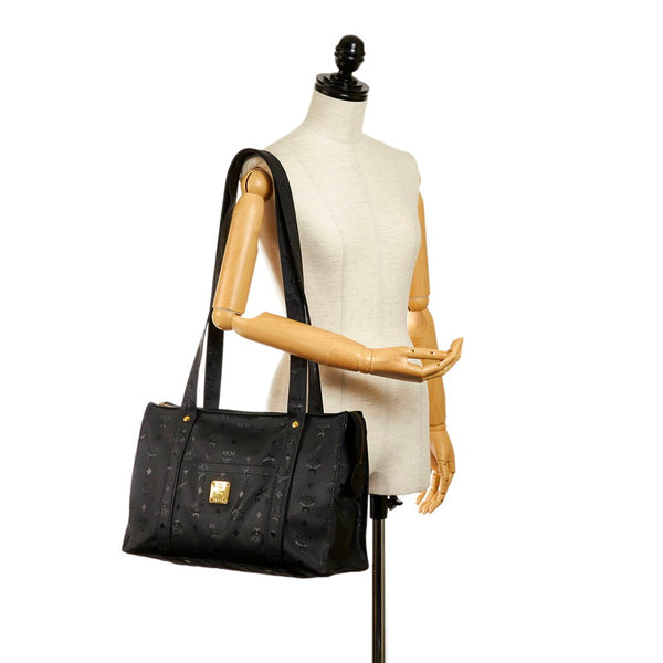エム シー エム ヴィセトス トートバッグ ブラック ナイロン レディース MCM 【中古】