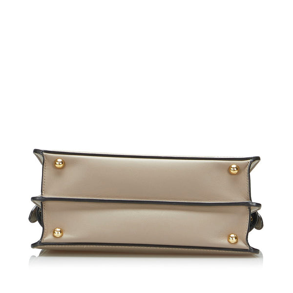 フェンディ ピーカブー アイシーユー スモール  ハンドバッグ ショルダーバッグ 2WAY 8BN327 グレージュ グレー レザー レディース FENDI 【中古】