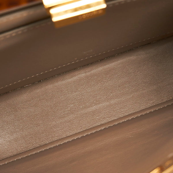 フェンディ ピーカブー アイシーユー スモール  ハンドバッグ ショルダーバッグ 2WAY 8BN327 グレージュ グレー レザー レディース FENDI 【中古】
