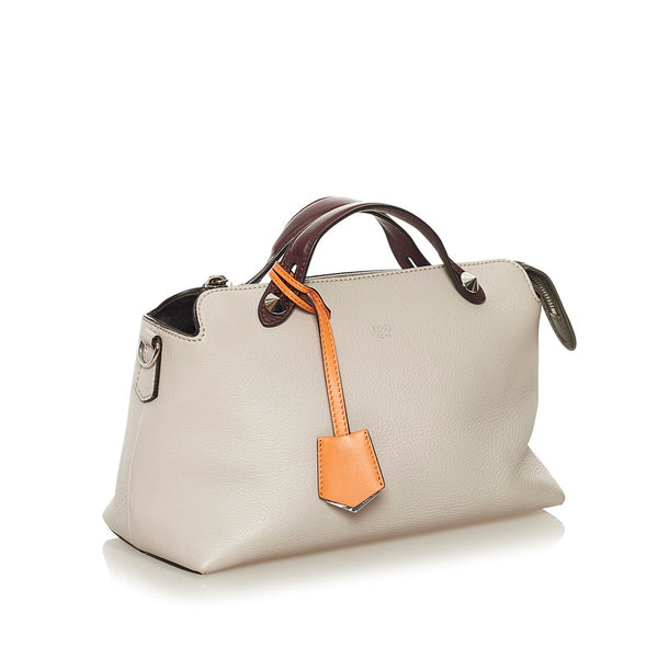 フェンディ バイザウェイ ハンドバッグ ショルダーバッグ 2WAY 8BL124 5QJ ベージュ パープル レザー レディース FENDI 【中古】