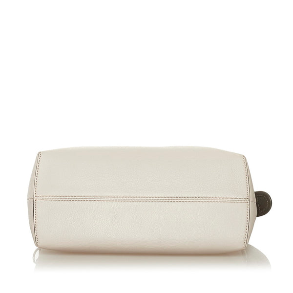 フェンディ バイザウェイ ハンドバッグ ショルダーバッグ 2WAY 8BL124 5QJ ベージュ パープル レザー レディース FENDI 【中古】
