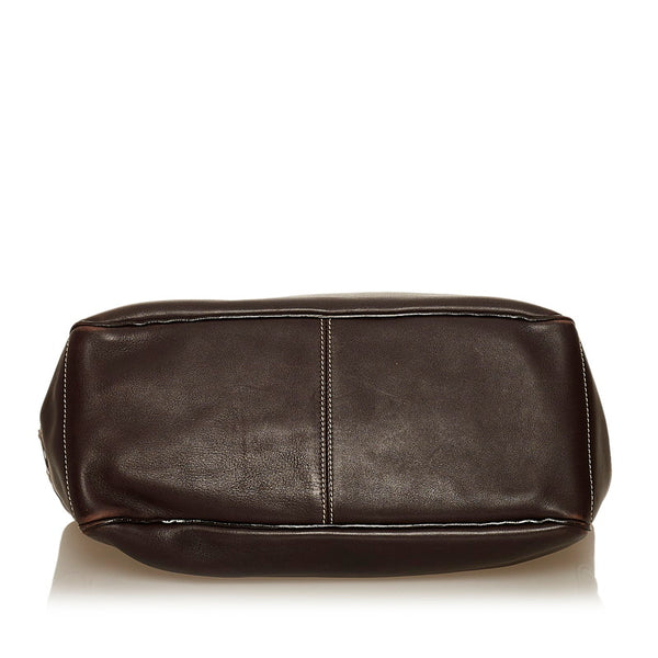 セリーヌ ブギーバッグ ブラウン レザー ハンドバッグ レディース CELINE 【中古】
