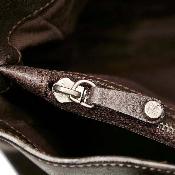 セリーヌ ブギーバッグ ブラウン レザー ハンドバッグ レディース CELINE 【中古】