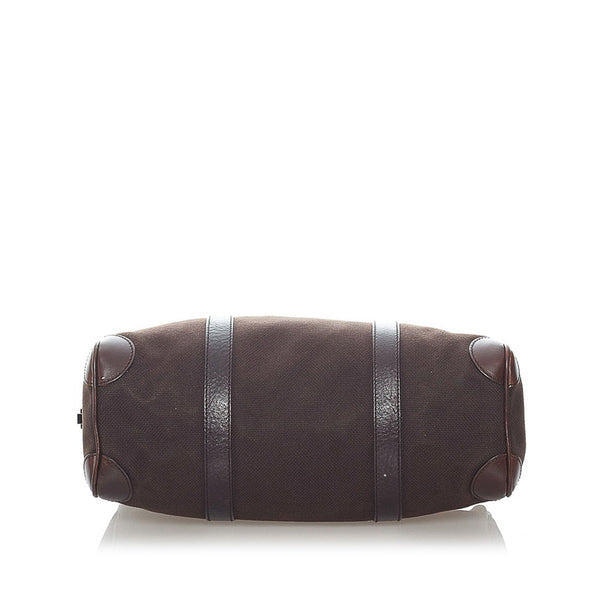 グッチ ハンドバッグ ミニボストン ブラウン キャンバス レザー レディース GUCCI 【中古】