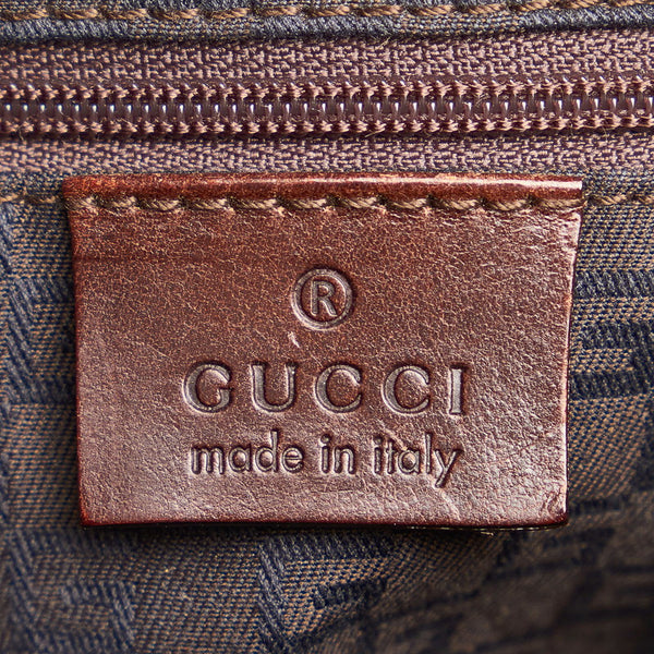 グッチ ハンドバッグ ミニボストン ブラウン キャンバス レザー レディース GUCCI 【中古】