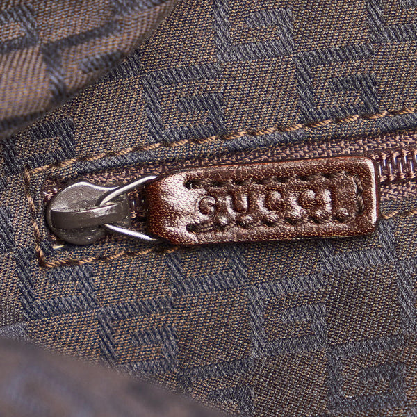 グッチ ハンドバッグ ミニボストン ブラウン キャンバス レザー レディース GUCCI 【中古】