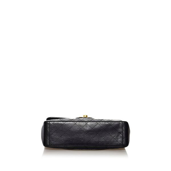 シャネル デカマトラッセ ココマーク チェーン ショルダーバッグ ブラック ラムスキン レディース CHANEL 【中古】