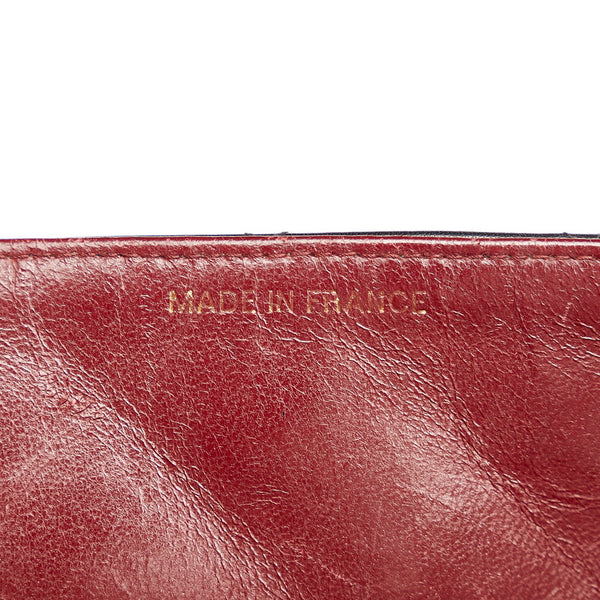 シャネル デカマトラッセ ココマーク チェーン ショルダーバッグ ブラック ラムスキン レディース CHANEL 【中古】