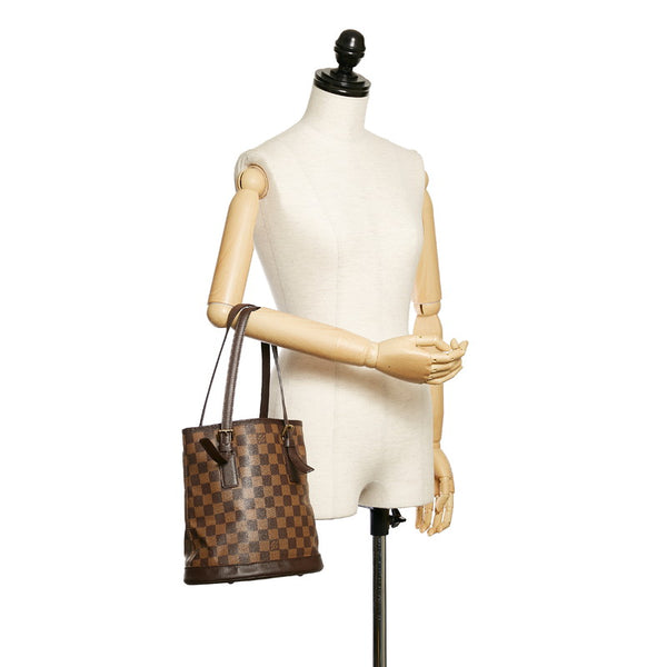 ルイ ヴィトン ダミエ マレ N42240 エベヌ PVC レザー ハンドバッグ レディース LOUIS VUITTON 【中古】