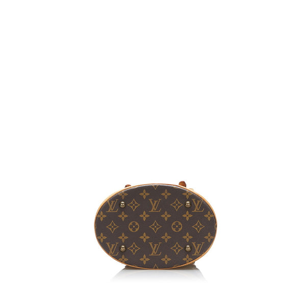 ルイ ヴィトン モノグラム バケットPM ハンドバッグ トートバッグ M42238 ブラウン PVC レザー レディース LOUIS VUITTON 【中古】