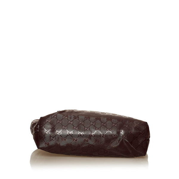 グッチ GGインプリメ  トートバッグ 21138 ワインレッド パープル PVC レザー レディース GUCCI 【中古】