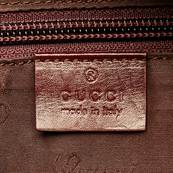 グッチ GGインプリメ  トートバッグ 21138 ワインレッド パープル PVC レザー レディース GUCCI 【中古】