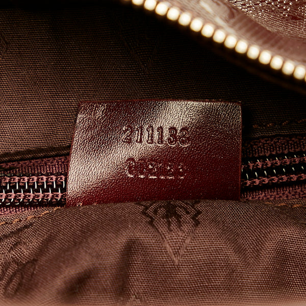 グッチ GGインプリメ  トートバッグ 21138 ワインレッド パープル PVC レザー レディース GUCCI 【中古】