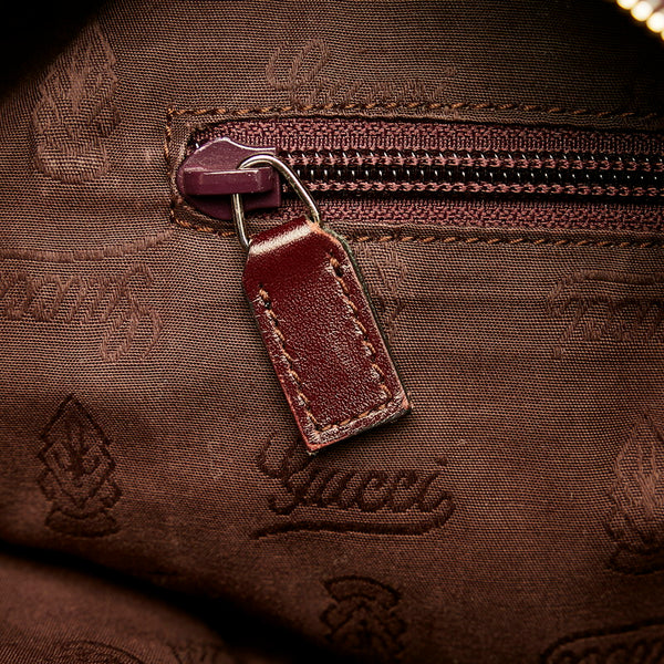 グッチ GGインプリメ  トートバッグ 21138 ワインレッド パープル PVC レザー レディース GUCCI 【中古】