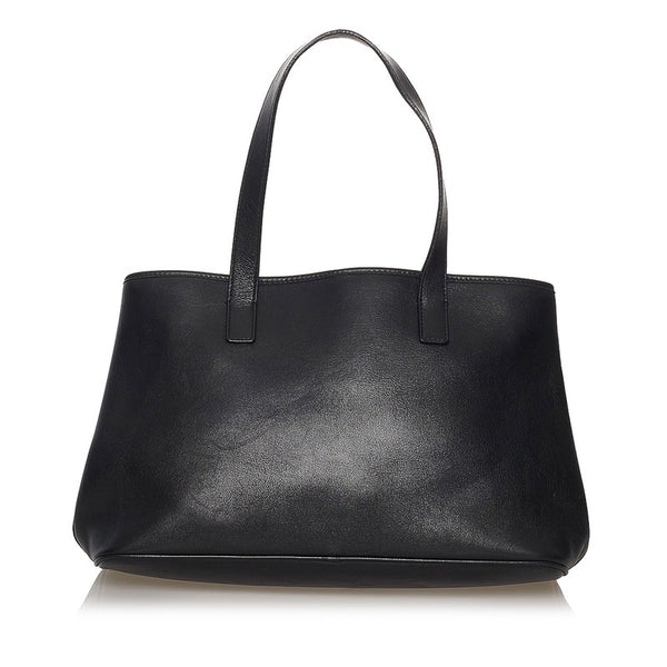 サルヴァトーレフェラガモ ガンチーニ ロゴ ハンドバッグ ブラック レザー レディース Salvatore Ferragamo 【中古】