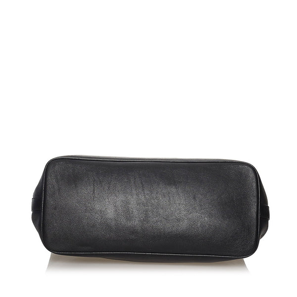 サルヴァトーレフェラガモ ガンチーニ ロゴ ハンドバッグ ブラック レザー レディース Salvatore Ferragamo 【中古】