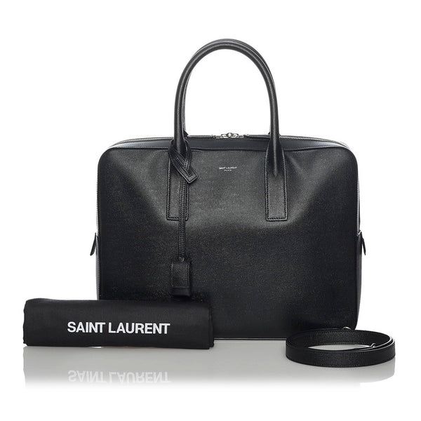 サンローラン ビジネスバッグ ブラック レザー メンズ SAINT LAURENT 【中古】
