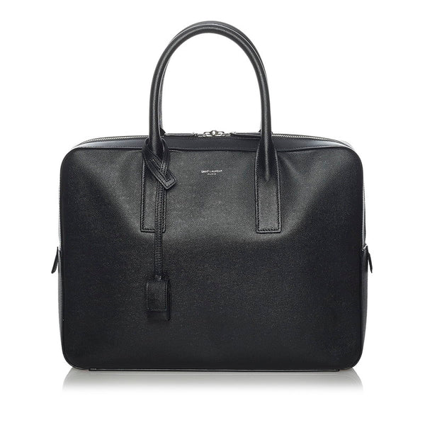 サンローラン ビジネスバッグ ブラック レザー メンズ SAINT LAURENT 【中古】