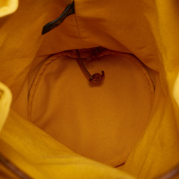 エルメス ポロションミミルPM ショルダーバッグ イエロー コットン レディース HERMES 【中古】