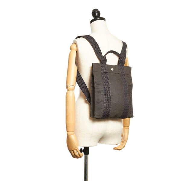 エルメス エールライン アドPM グレー キャンバス リュック・デイパック レディース HERMES 【中古】