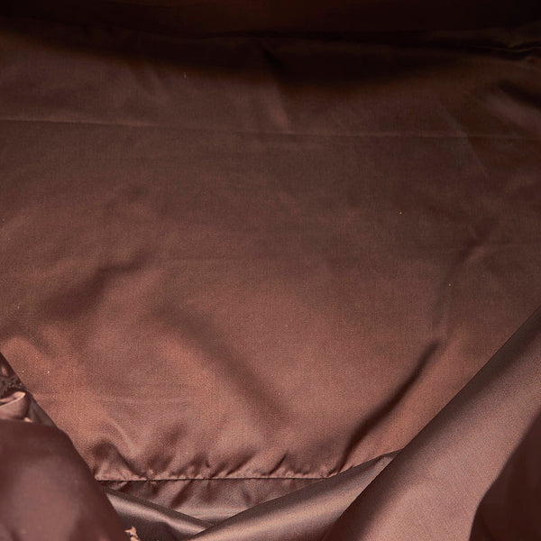 グッチ ディアマンテ シェリーライン トートバッグ 268106 ブラウン ナイロン レザー レディース GUCCI 【中古】