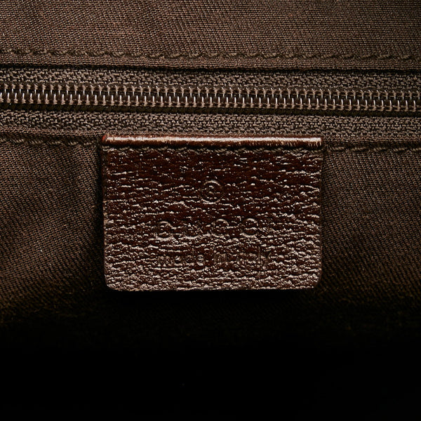 グッチ GGキャンバス アビー ハンドバッグ ミニボストンバッグ 130942 ベージュ ブラウン キャンバス レザー レディース GUCCI 【中古】