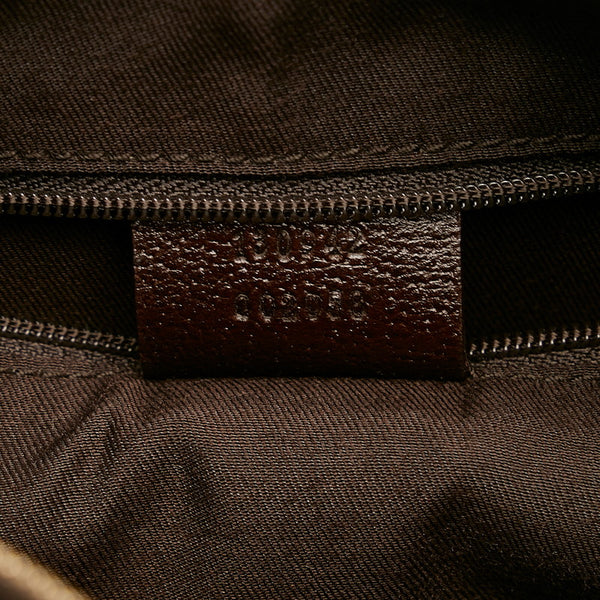 グッチ GGキャンバス アビー ハンドバッグ ミニボストンバッグ 130942 ベージュ ブラウン キャンバス レザー レディース GUCCI 【中古】