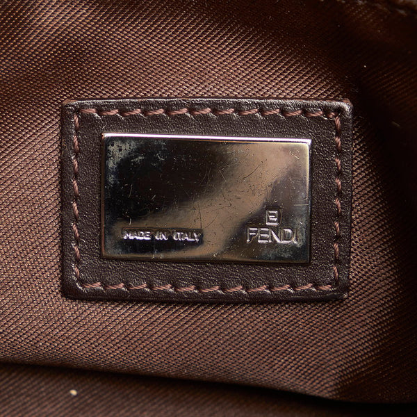 フェンディ ズッカ 8BH067 ブラウン キャンバス レザー ハンドバッグ レディース FENDI 【中古】