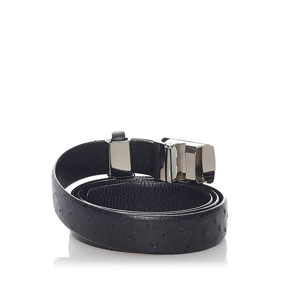 バレンシアガ ベルト ブラック オーストリッチ メンズ BALENCIAGA 【中古】