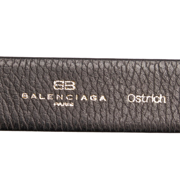 バレンシアガ ベルト ブラック オーストリッチ メンズ BALENCIAGA 【中古】