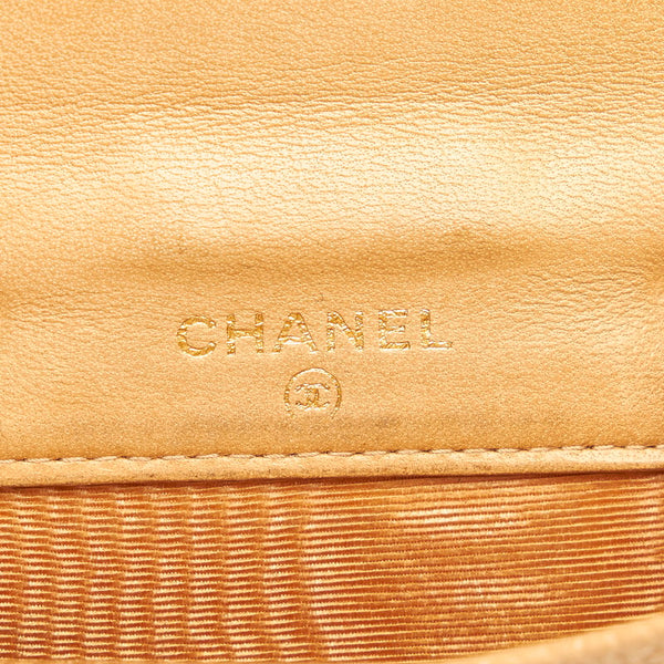 シャネル ココマーク 二つ折り財布 A13496 ベージュ キャビアスキン レディース CHANEL 【中古】