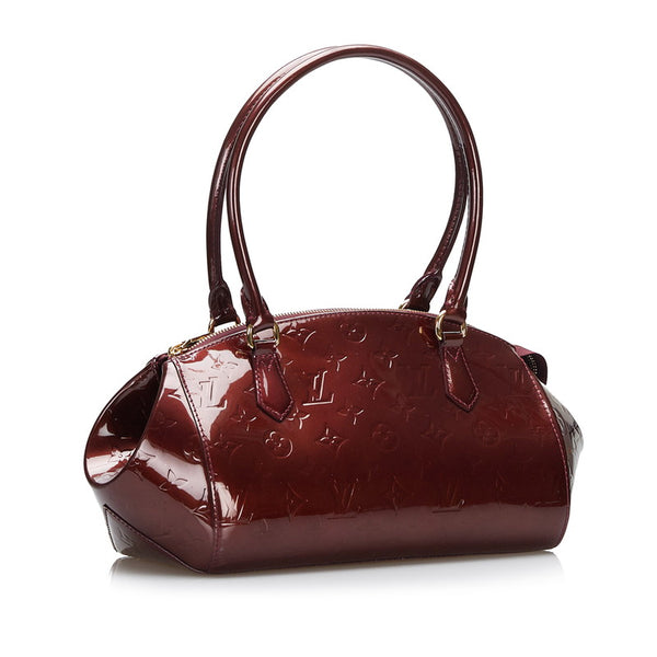 ルイ ヴィトン シャーウッドPM ハンドバッグ M91492 ルージュフォーヴィスト ブラウン レッド パテントレザー レディース LOUIS VUITTON 【中古】