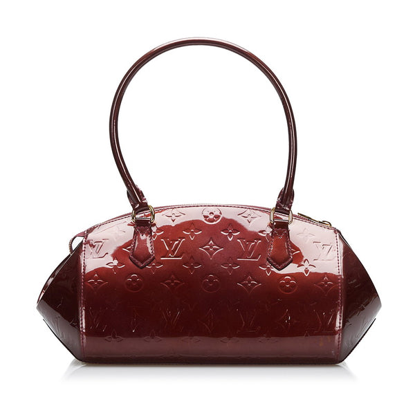 ルイ ヴィトン シャーウッドPM ハンドバッグ M91492 ルージュフォーヴィスト ブラウン レッド パテントレザー レディース LOUIS VUITTON 【中古】