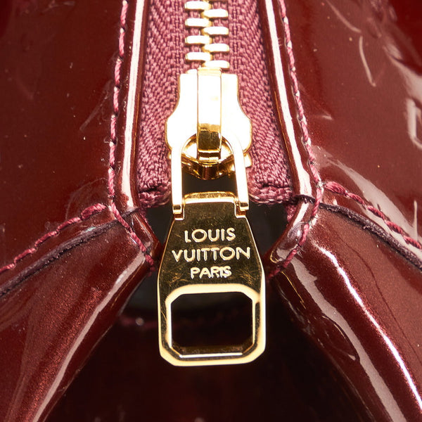 ルイ ヴィトン シャーウッドPM ハンドバッグ M91492 ルージュフォーヴィスト ブラウン レッド パテントレザー レディース LOUIS VUITTON 【中古】