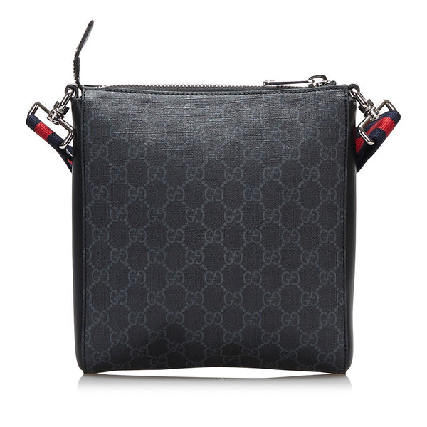 グッチ GGスプリーム クーリエ 斜め掛け ショルダーバッグ メッセンジャーバッグ 547751 ブラック マルチカラー PVC キャンバス メンズ GUCCI 【中古】