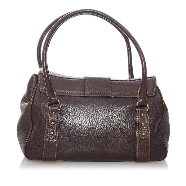 ドルチェアンドガッバーナ ブラウン レザー ハンドバッグ レディース DOLCE&GABBANA 【中古】