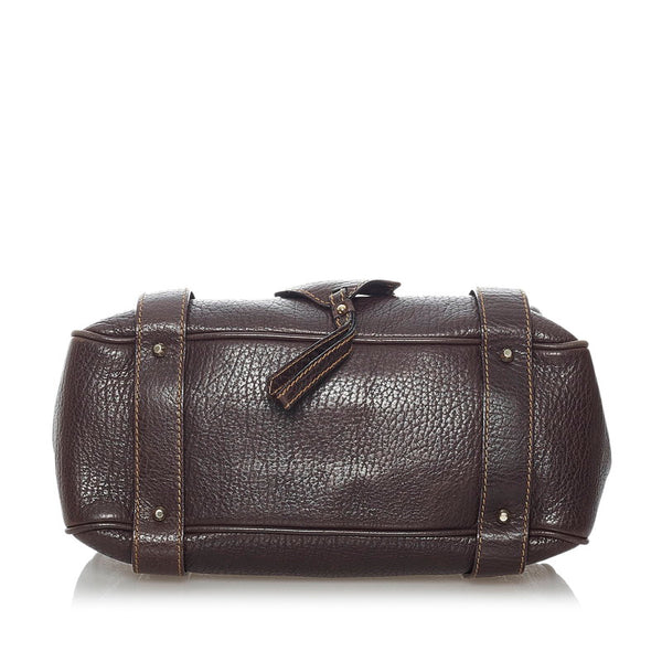 ドルチェアンドガッバーナ ブラウン レザー ハンドバッグ レディース DOLCE&GABBANA 【中古】