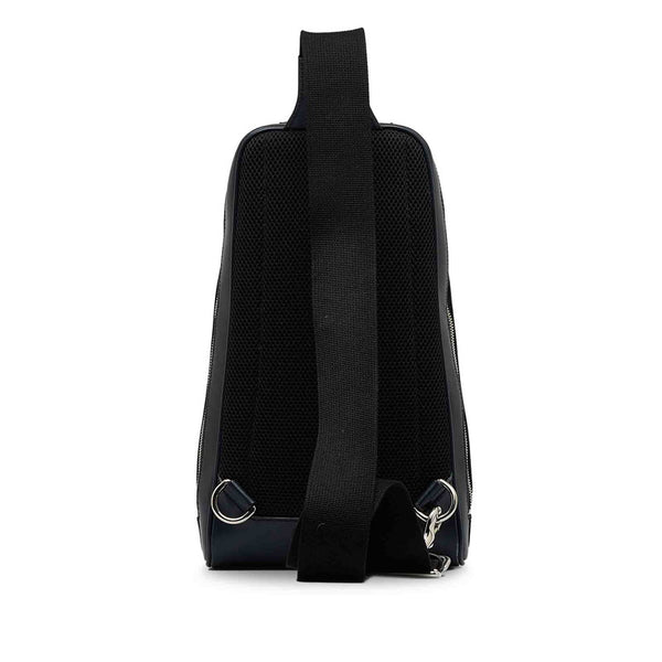 グッチ グッチシマ JAPAN EXCLUSIVE ボディバッグ ウエストバッグ ショルダーバック 450970 ネイビー レザー メンズ GUCCI 【中古】