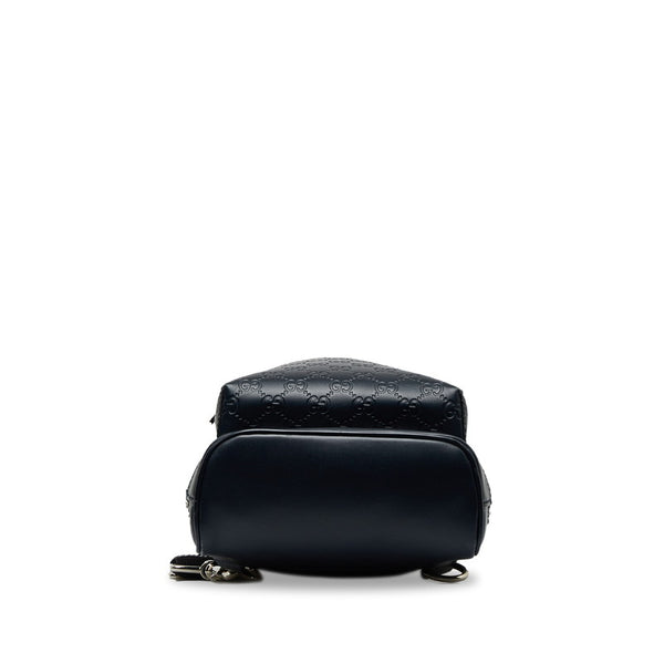 グッチ グッチシマ JAPAN EXCLUSIVE ボディバッグ ウエストバッグ ショルダーバック 450970 ネイビー レザー メンズ GUCCI 【中古】