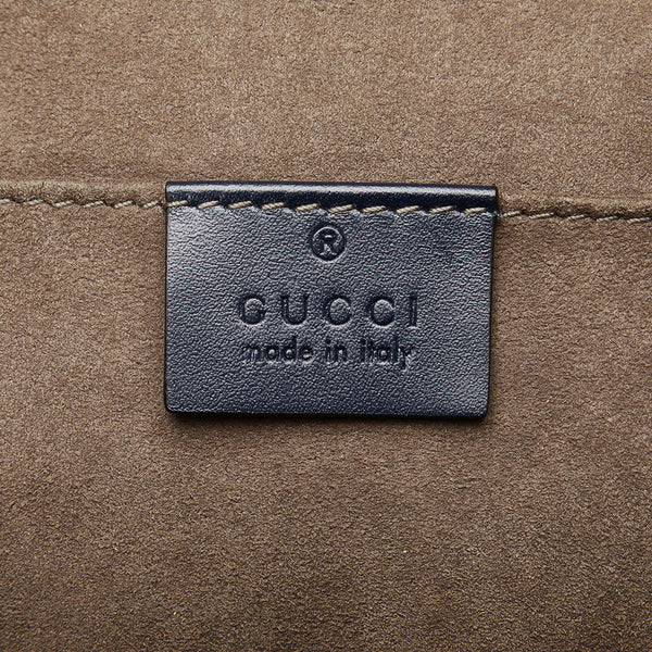グッチ グッチシマ JAPAN EXCLUSIVE ボディバッグ ウエストバッグ ショルダーバック 450970 ネイビー レザー メンズ GUCCI 【中古】