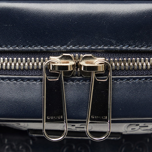 グッチ グッチシマ JAPAN EXCLUSIVE ボディバッグ ウエストバッグ ショルダーバック 450970 ネイビー レザー メンズ GUCCI 【中古】