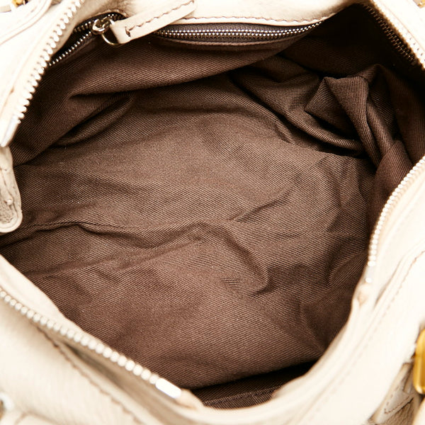 クロエ パディントン ハンドバッグ アイボリー レザー レディース Chloe 【中古】