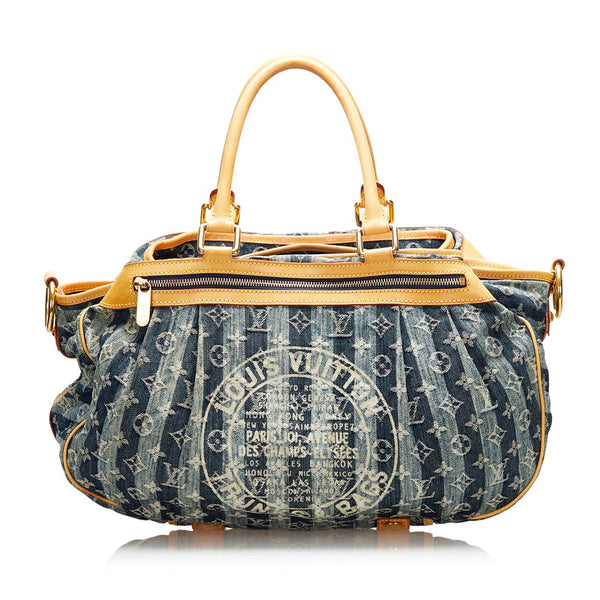 ルイ ヴィトン モノグラム デニム カバレイエGM ハンドバッグ ショルダーバッグ 2WAY M95336 レディース LOUIS VUITTON 【中古】
